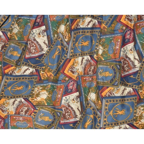 Vintage Eagle River Traders Ladies A-Line Brown Printed Maxi Skirt Size 16 - Picture 6 of 11